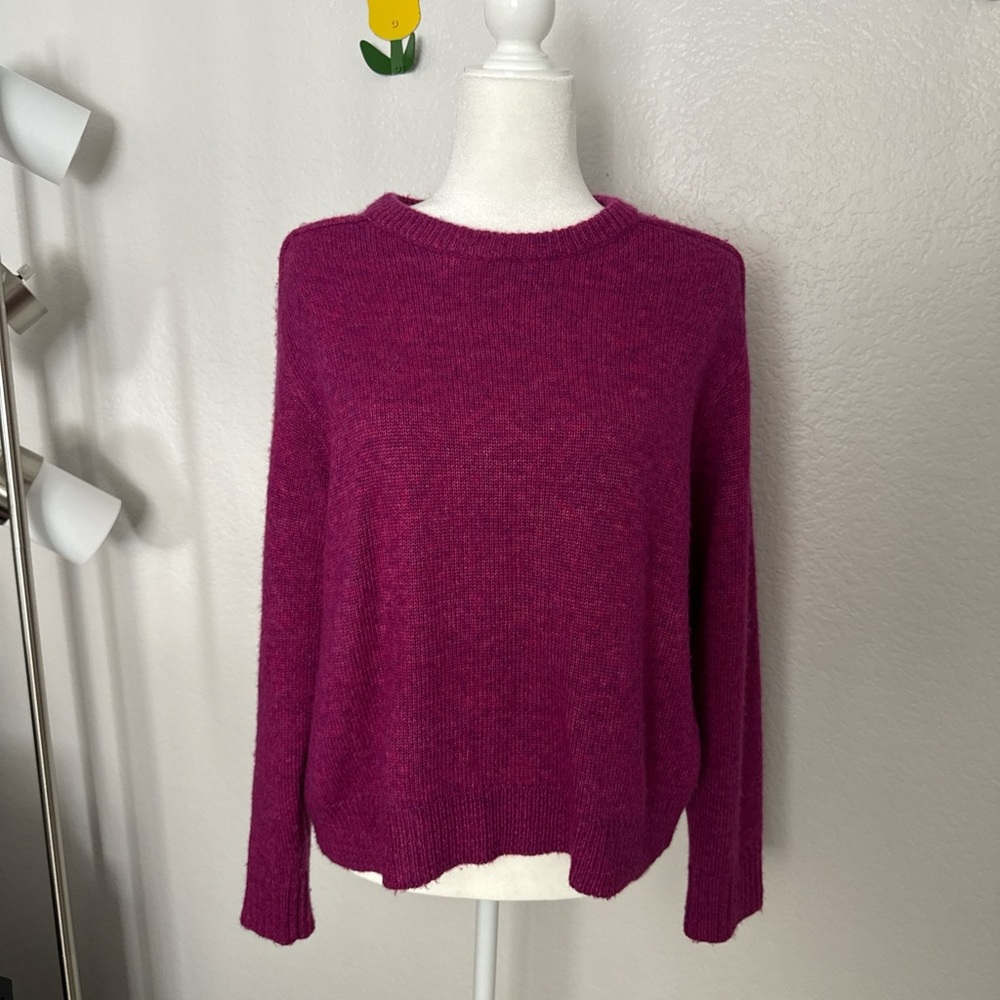 J. Crew Magenta Crew Neck Sweater